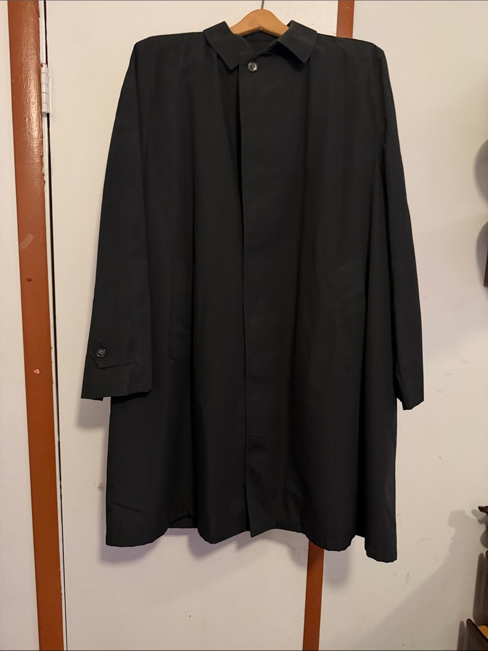 Towncraft Black Men's Single-Breasted Trench Coat